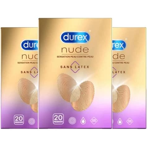 Préservatifs Masculins Nude Sans Latex Peau Contre x Pièces Cdiscount Au quotidien