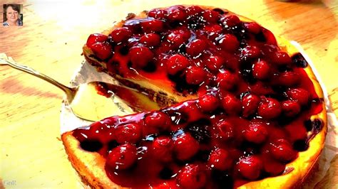 Sernik Z Jagodami I Polew Wi Niow Cheesecake With Blueberries And