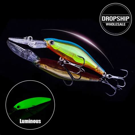 2pcs 90mm Luminous Hard Fishing Lure Treble Hook Plastic Steel Ball