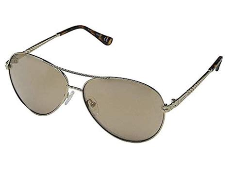 Guess Catherine Rhinestone Aviator Sunglasses In Metallic Lyst