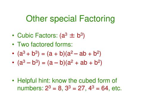 Factoring By Using Different Methods Ppt Download