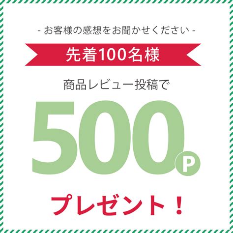 先着100名様！レビュー投稿で500ポイントプレゼント