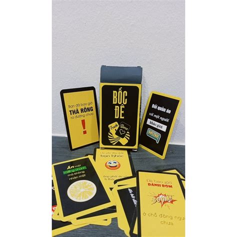 Bộ Bài BỐC ĐÊ Nốc Out Truth Or Dare vui nhộn SAY SƯA Drinking game hot trend gây CHUẾNH CHOÁNG