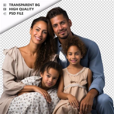 Fam Lia Latina Insens Vel Estilo Ultra Realista De Costas Brancas Psd Premium Gerado Ia