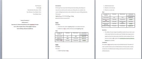 Chemistry Lab Report Template PROFESSIONAL TEMPLATES PROFESSIONAL