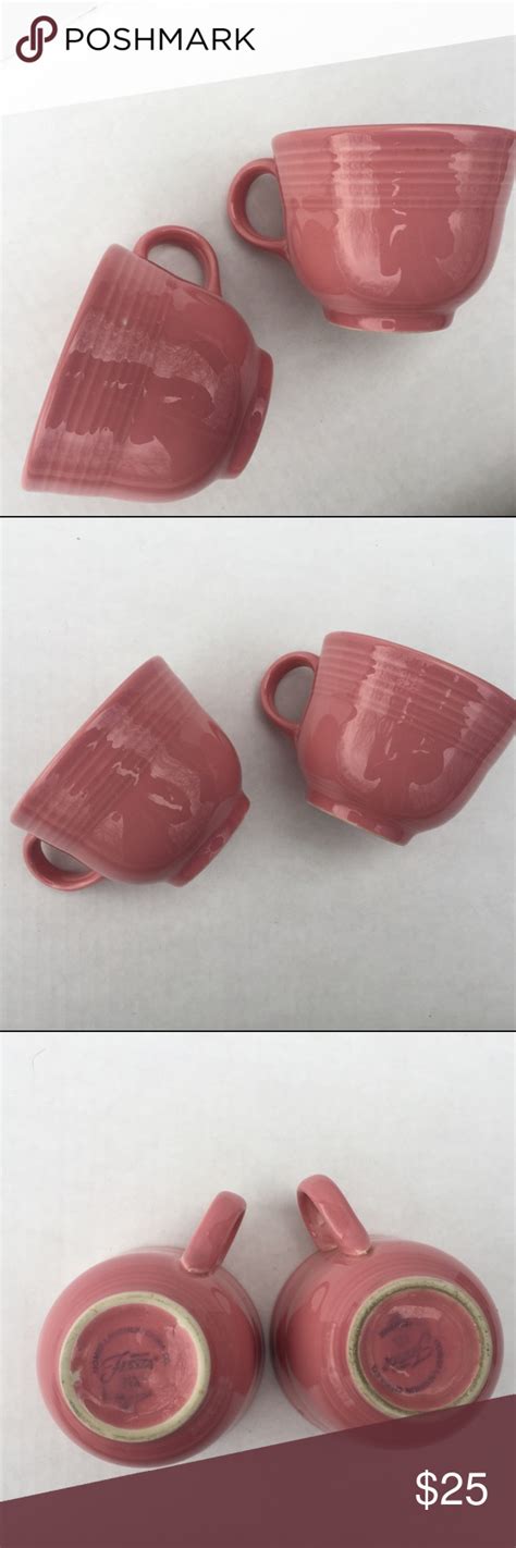 2 vintage rose pink fiesta coffee mugs cups | Vintage roses, Mug cup ...