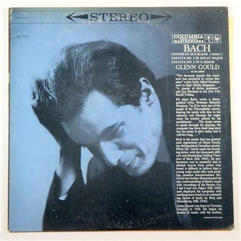 Glenn Gould Bach Concerto In F Major Italian Partita No 1 In