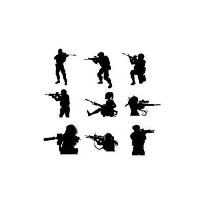 Shooting Silhouette Vector Art, Icons, and Graphics for Free Download