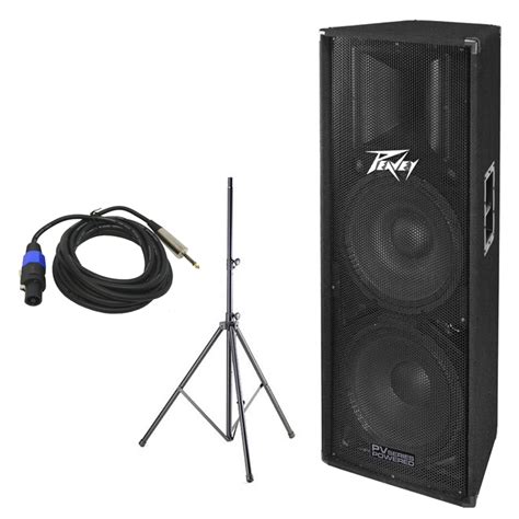 Peavey Pv 215d 800w Quasi 3 Way Loudspeaker W 15 Speaker Cable And 95 Stand Ppackage 1652