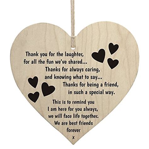 Buy Meijiafei Best Friends Forever Wooden Hanging Heart Friendship Love