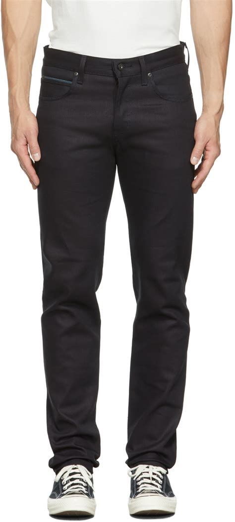 Naked Famous Denim Black Red Super Guy Jeans Naked And Famous Denim