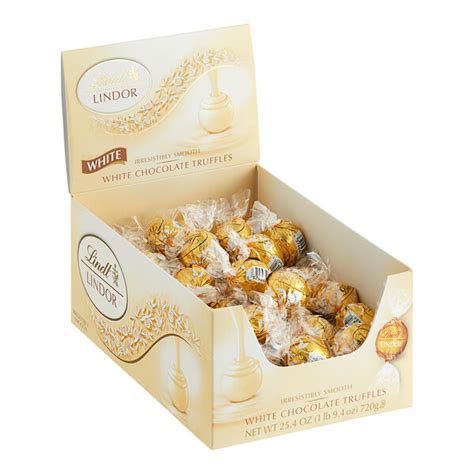 Lindt Lindor White Chocolate Truffles 60 Case