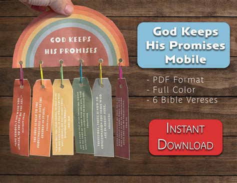 God Keeps His Promises Rainbow Mobile Craft | Bible Class & Sunday