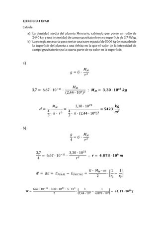 Resolucion Problemas De Campo Gravitatorio PDF