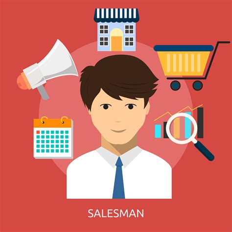 Salesman Conceptual Illustration Design 484706 Vector Art At Vecteezy