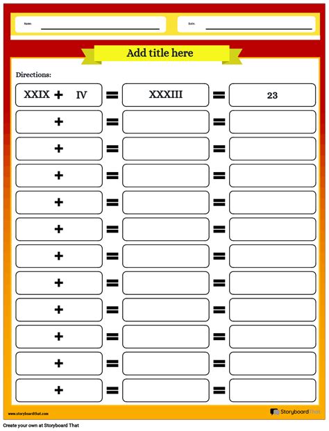 Free Roman Numerals Worksheet Learn And Practice