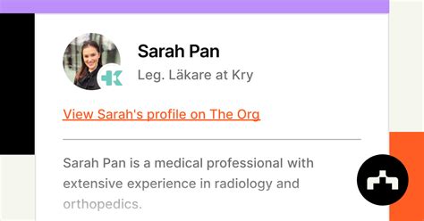 Sarah Pan Leg Läkare At Kry The Org