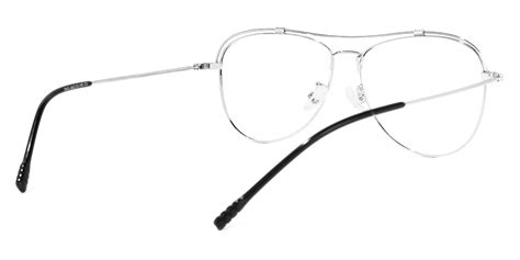 Aviator Black Silver Eyeglasses