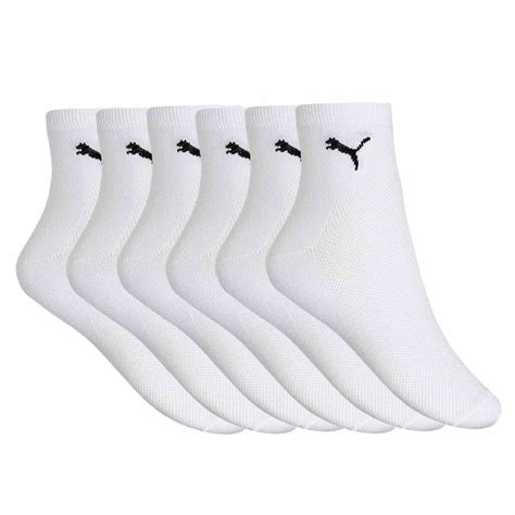 Kit 6 Pares de Meia Puma Cano Médio Esportiva Branco