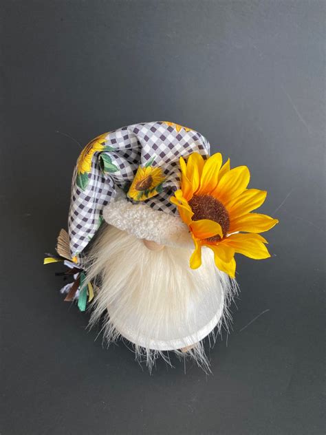 Sunflower Gnomesunflower Decorgnome Decorgnomes Etsy