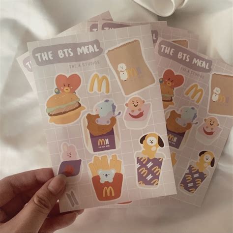 Jual The Bts Meal X Bt Sticker Sheet Bullet Journal Sticker Bts Mc