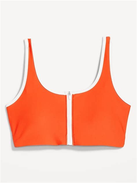 Zip Front Bikini Swim Top Old Navy