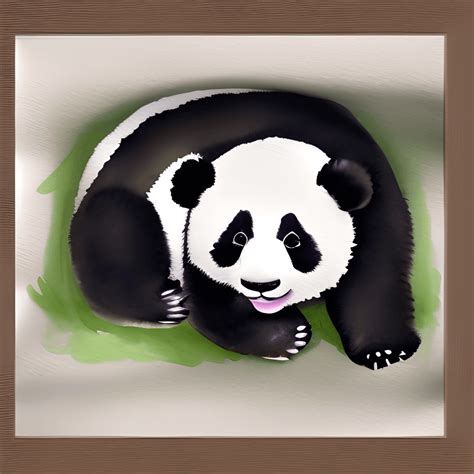 Cute And Adorable Cartoon Fluffy Baby Panda · Creative Fabrica