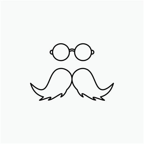 Bigote Inconformista Movimiento Masculino Icono De L Nea De Hombres