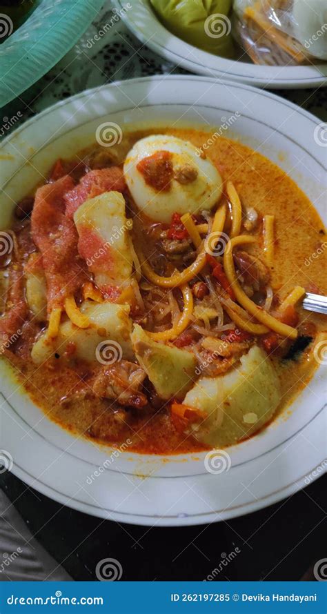 Traditional Food from Lontong Medan Indonesia Stock Image - Image of ...