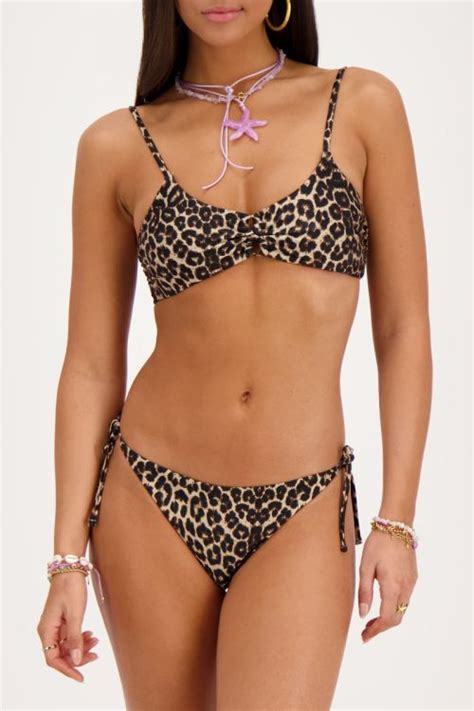 Panterprint Bikini Broekje Met Strikbandjes My Jewellery