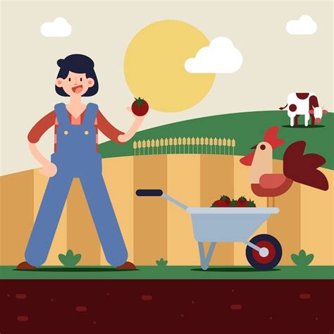 Ilustraci N Del Concepto De Agricultura Ecol Gica Vector Gratis