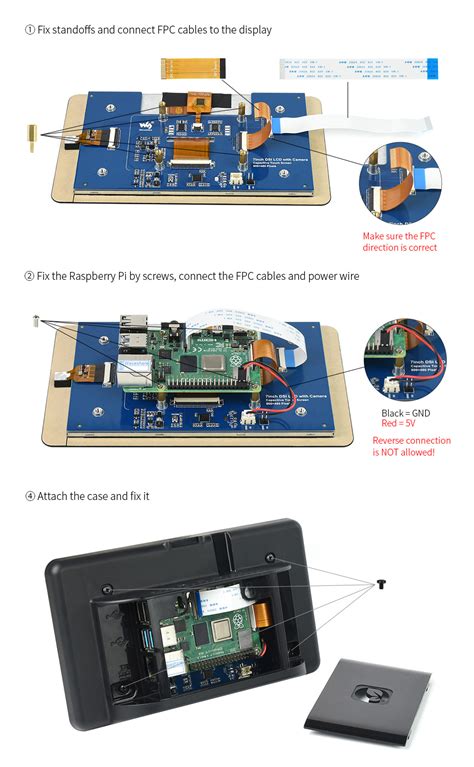 Inch Capacitive Touch Display For Raspberry Pi With Protection Case