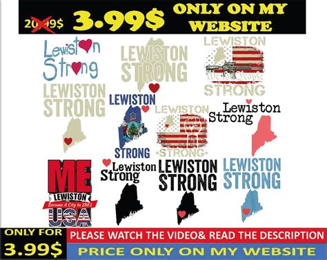 Bundle Lewiston Strong PNG Files for Sublimation Maine Strong - Etsy