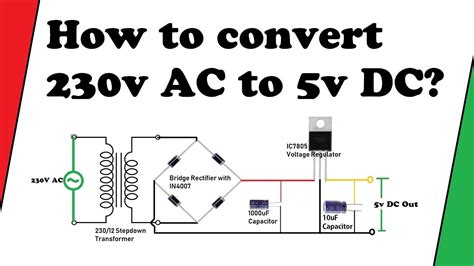 How to convert 230v AC into 5v DC? - YouTube