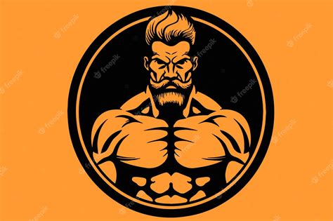 Premium Vector | Bodybuilder mascot logo vector