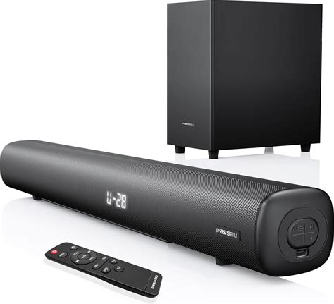 Amazon Sound Bars For TV With Subwoofer 2 1 Deep Bass 80W Full