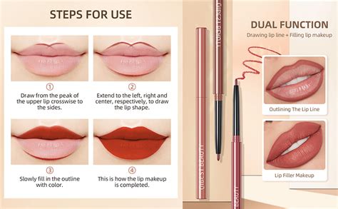 Matte Lip Liner Set 12 couleurs Premium imperméable lisse Nude crayons