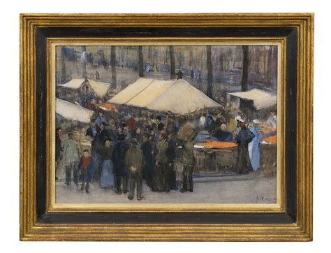 Floris Arntzenius Watercolours And Drawings For Sale Market Scene