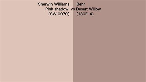 Sherwin Williams Pink Shadow Sw Vs Behr Desert Willow F