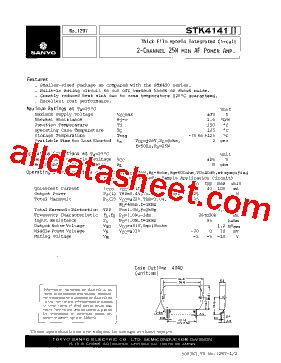 Stk Datasheet Pdf Sanyo Semicon Device