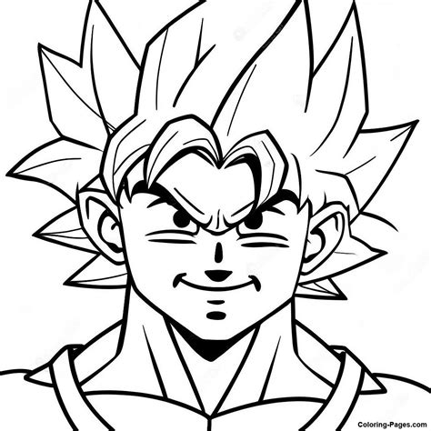 Goku Super Saiyan Transformation Coloring Page Coloring Pages