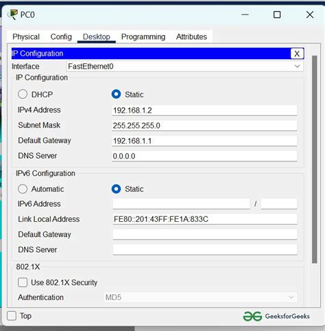 Subnetting Implementation In Cisco Packet Tracer GeeksforGeeks