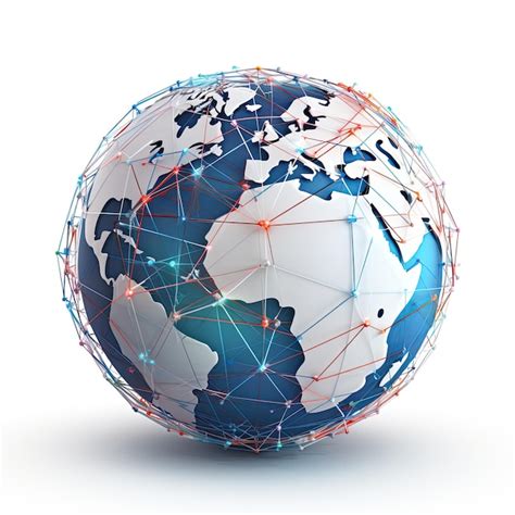 Premium AI Image 3d Isolated Globe With Interconnected Lines