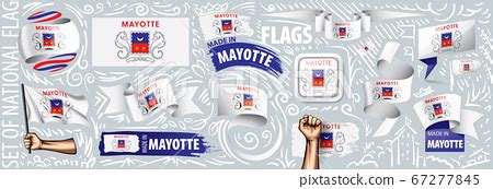 Vector Set Of The National Flag Of Mayotte In