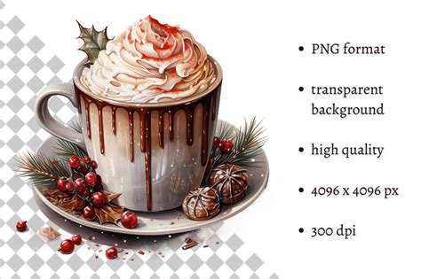 Christmas Hot Chocolate PNG Clipart Graphic By MashMashStickers Creative Fabrica