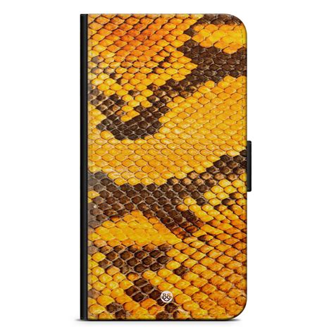 iPhone 13 Wallet Case - Yellow Snake - BJORNBERRY