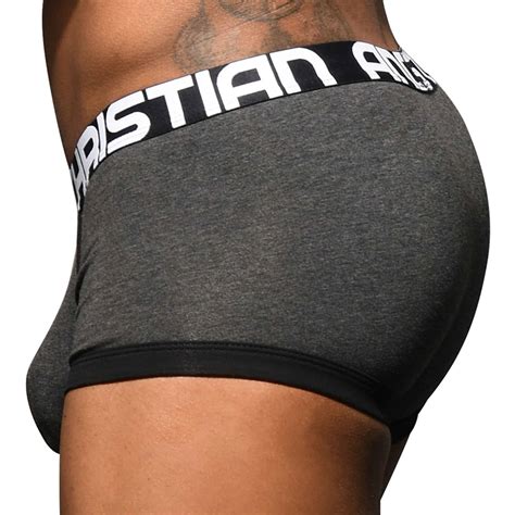 Andrew Christian Boxer Almost Naked Fly Tagless Gris Anthracite Inderwear
