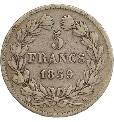 5 Francs Louis Philippe Ier Tête Laurée Tranche En Relief