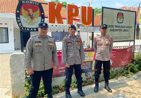 Tahapan Pemilu 2024 Dimulai Polres Lebak Lakukan Pengamanan Kantor KPU