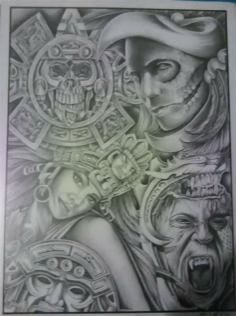 Aztec Gangster Chicano Drawings Drawing Rjuuc Edu Np